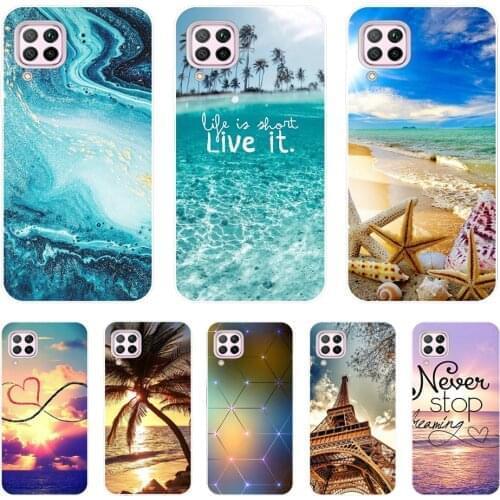 Silicone Case For Huawei P40 Lite Case P40 Silicone Soft Phone Case on For Huawei P40 Lite E P40lite P 40 Pro Cases Coque Shell