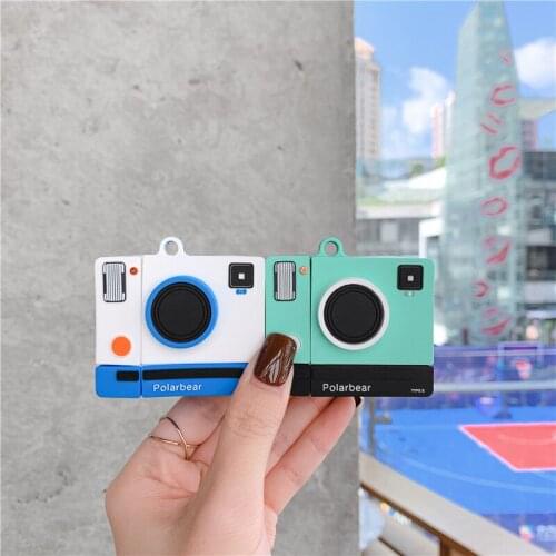 3D Cute Cartoon Camera Modeling Silicone Headset Case For Apple Airpods Pro 1 2 Funny Protection Earphone Cover Headphone Funda