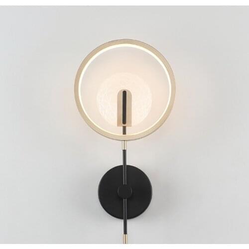 Nordic creative aluminum led wall lamp interior decoration lamp hotel engineering guest room bedroom bedside lamp