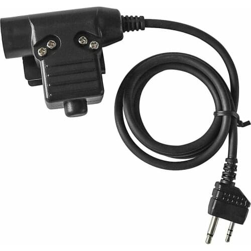 U94 PTT Tactical Headset Midland 2-Pin Ptt Military Headset Ptt for COMTAC、SORDIN Electronic Noise Reduction Tactical Headphone