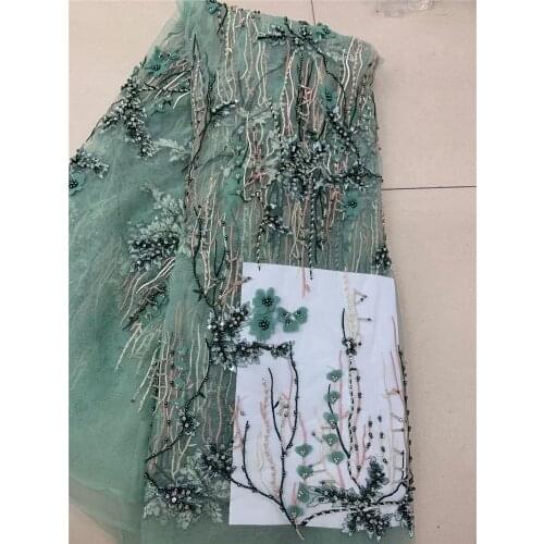 High-quality handmade beads, heavy-duty beaded with fashionable 3D applique embroidery, suitable for ladies high-end dress skirt