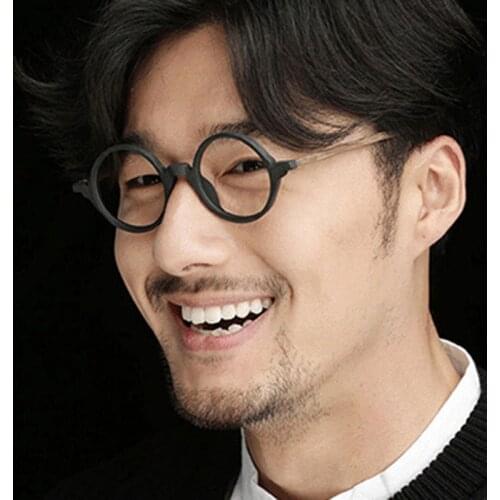 Vintage Round Frame Women Flat Mirror Glasses Anti-blue Light Eyeglasses Optical Glasses Eyeglasses Simple Flat Glasses A0041