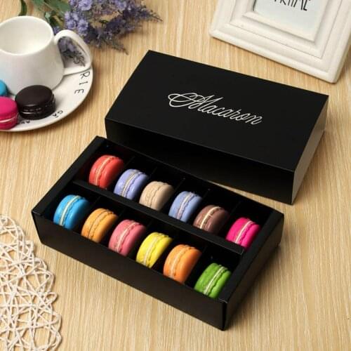 1pcs Big Capacity Gift Bag Box 12 Macarons Small Pastry Party Supplies Chocolate Macaron Packaging Box Baking Decoration