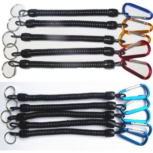 1pcs Fishing Lanyards Boating Ropes Retention String Fishing Rope With Camping Carabiner Secure Lock Fishing Tools Accessories