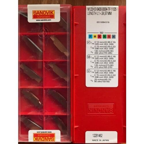 10PCS CARBIDE INSERT N123H2-0400-0004-TF 1125