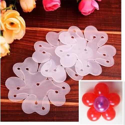 10pcs Balloon Modelling Seal Clip Balloon Sticks Plum Flower Tie Balloon Sealing Clips Wedding Party Decoration Supplies PSC68
