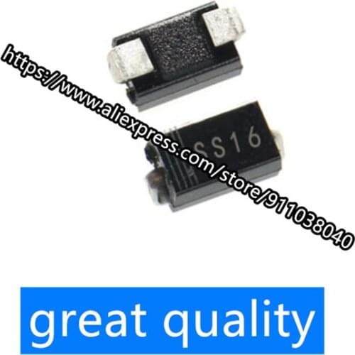 1000PCS/LOT SMD Schottky diode SS16 SR160 SMA DO-214AC 1A 60V new original