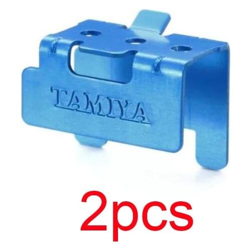2Pcs Motor Heat Sink Aluminum Blue Motor Support Motor Cooling Shield 95428 for TZ/S1/S2/VS Chassis of Tamiya Mini 4WD Car Model