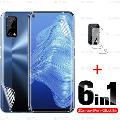 6in1 HD Front Back Hydrogel Film For realme 7 8 pro 7i c21 c25 c11 2021 soft film for realme gt neo for narzo 30a camera film
