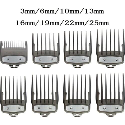 8pcs Professional Cutting Guide Comb for Wahl with Metal Clip 3/6/10/13/16/19/22/25MM