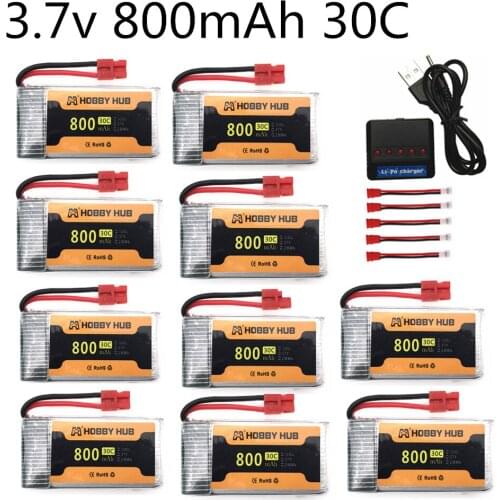 800mAh 3.7v 30c lipo Battery + 5 in 1 Charger For Syma X5HC X5HW X5UW X5UC RC Drone Quadcopter Spare Battery Part 902540