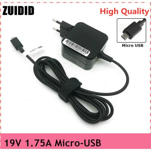 19V 1.75A Micro USB 33W Power Supply AC Laptop Adapter For ASUS Eeebook X205 X205T X205TA E202SA E205SA E20 EXA1206UH Netbook