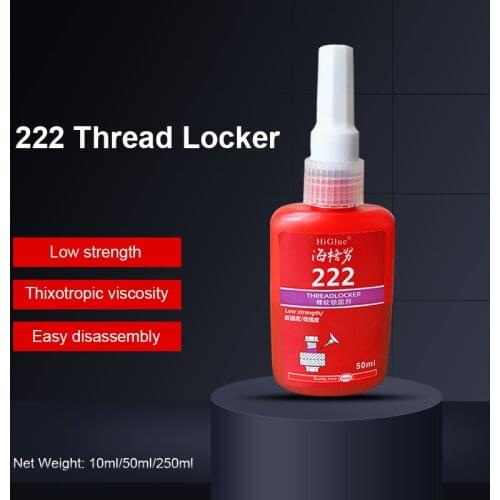 HiGlue 222 Threadlocker Anaerobic Adhesive Purple 50mL Bottle