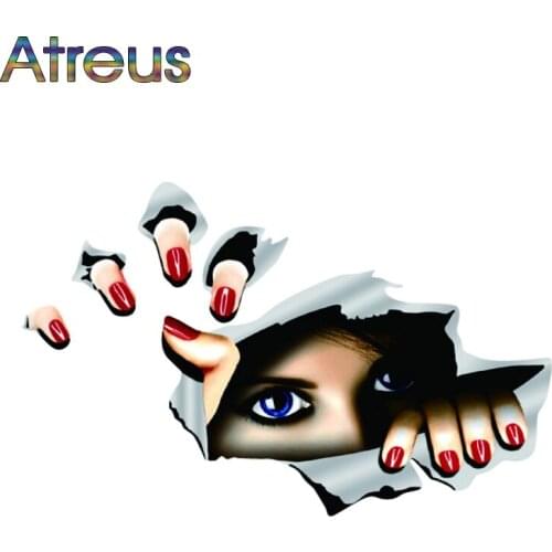 Atreus Car styling 3D funny stickers for Hyundai I30 IX35 Nissan Juke Subaru Suzuki Vitara Swift SX4 Opel Insignia Accessories