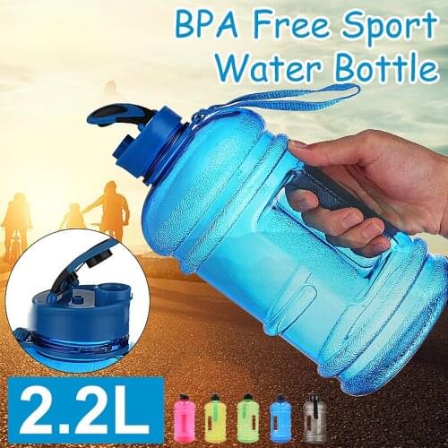 2.2L Big BPA Free Sports Gym Training Drink Water Bottle Outdoor Picnic Bike Sports Bottle