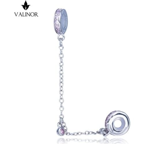 Center shape prevents loss of chain 925 Sterling Silver Charms Fit Bracelets AQL002