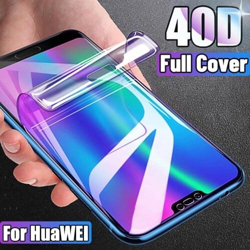 40D full cover hydrogel film for huawei p smart pro Z phone screen protector p smart plus 2019 2018 protective film Not glass