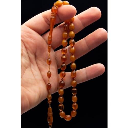 Islamic Tasbih Muslim Rosary Beads 33 Prayer Rosary For Men Bracelet For Men Accessory amber oltu amber stone Handmade Turkey