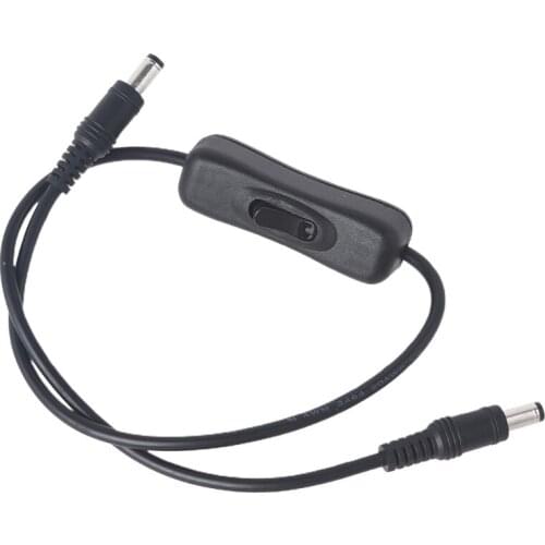 B03C Power Cable Fast Transmission Compatible with Male to Male Power Cord with Switch for LED/CCTV/ Car/ Monitors etc