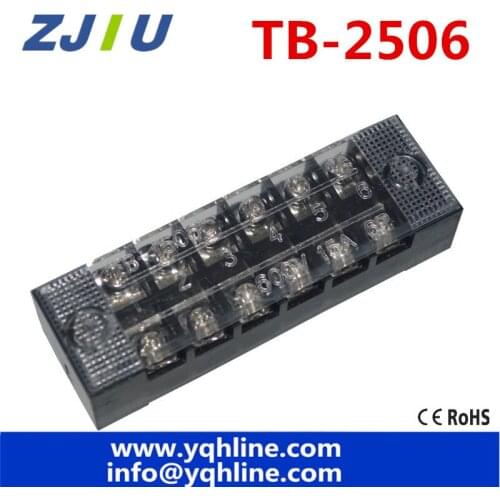 Terminal blocks TB-2506 (25A 6P) Patch panel Wiring row junction box 5pcs/lot high quality wholesales