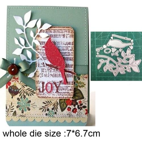 Craft metal cutting dies cut die mold Bird on Branch Tree decoration Scrapbook paper craft knife mould blade punch stencils dies