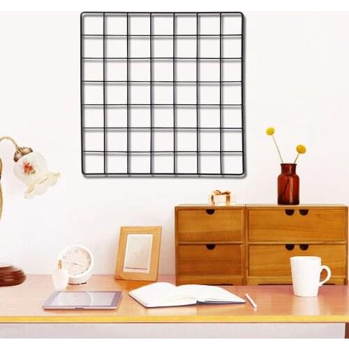 Wall Grid Panel Photo Display Postcard Living Room Office Desk Decorations