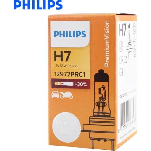 Philips H1 H3 H4 H7 H8 H9 H11 9005 9006 Original Quality Auto Headlight Standard Bulb Halogen Lamp Fog Light ECE Approve, 1X