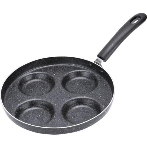 Four-Hole Omelet Pan For Eggs Ham Pan Cake Maker Frying Pans No Oil-Smoke Breakfast Grill Pan Cooking Pot Multifunction Nons