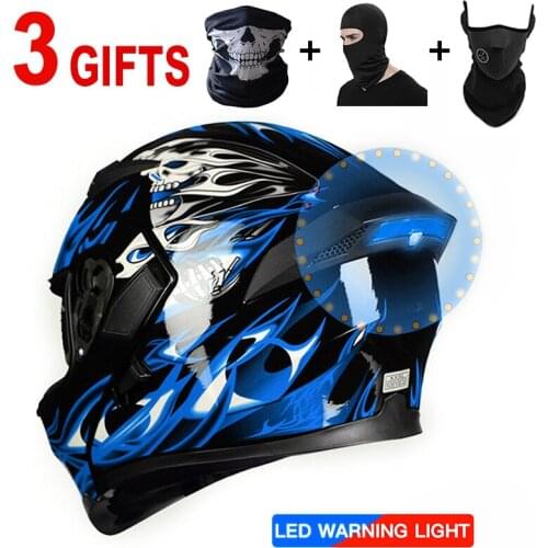 SPECIAL OFFER 2019 new light motorcycle helmet racing color cool helmet with flashing LED lights driving safer at night