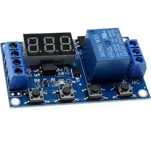 DC 12V 24V Dual MOS LED Digital Time Delay Relay Trigger Cycle Timer Delay Switch Circuit Board Timing Control Module Diy Board