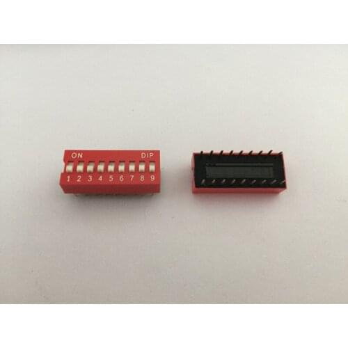 10pcs 9P 9 Position DIP Switch 2.54mm Pitch 2 Row 18 Pin DIP Switch