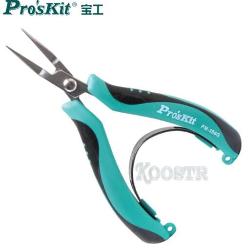 100% Original ProsKit PM-396G Mini Needle-Nose Pliers Steel Cutting Nippers Tool Fishing Pliers Electronic Pliers