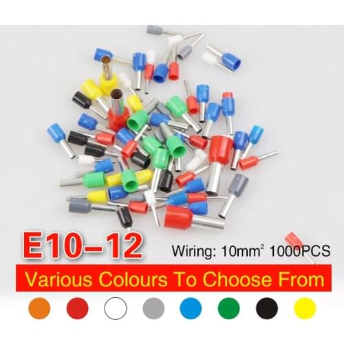 1000PCS E10-12 Wire Connector Crimp Conector Terminator Connector Eletrico Terminais Tubular Terminale Cable Terminales Set