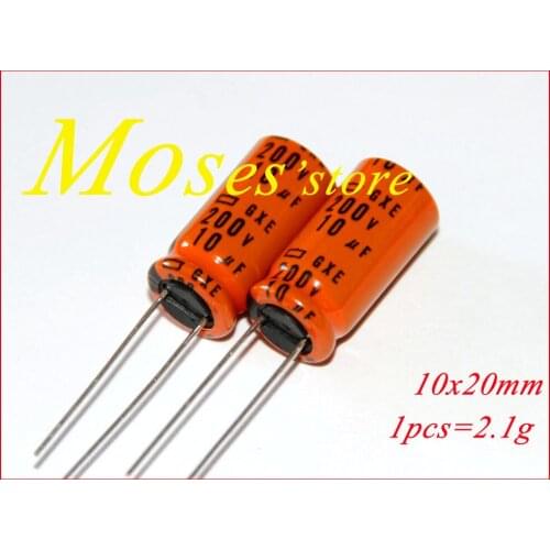 200v 10uf 100% Original new NCC GXE Series Electrolytic Capacitor Radial 10x20mm (10pcs)