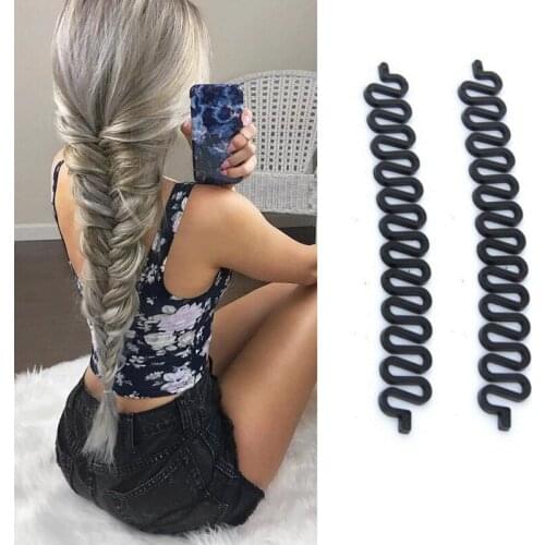 3pcs Hair Braid Tool Holder Clip Wave Hair Braiding Tool Weave Hair Braider Roller Hair Twist Styling Tool Women DIY Accessories