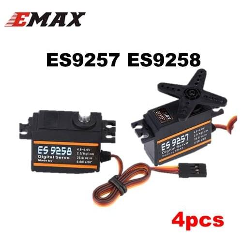 4pcs/lot EMAX ES9257 ES9258 Plastic Metal Micro Digital Servo 3D for 450 Helicopters Rotor Tail