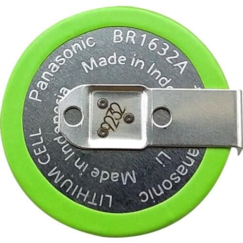 4pcs/lot Panasonic BR1632A/HAN 3V Lithium Batteries Cell with Soldering Pins Wide Temperature Button BR1632A Battery 125 Degree