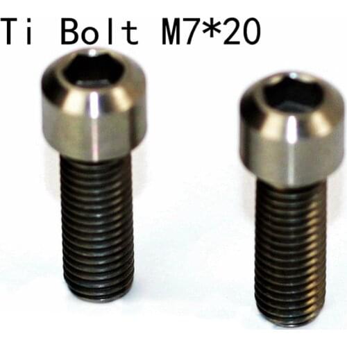 5g/pcs Ultralight Titanium Ti Bolt M7 20 M7*20 M7x20 Screw Lightweight For Birdy Head Tube For Brompton Handlebar Screw