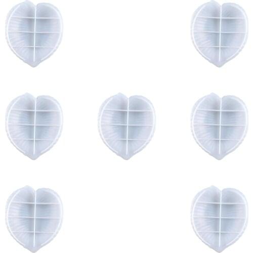 7Pcs Leaf Disc Fruit Snack Storage Silicone Diy Crystal Glue Mold