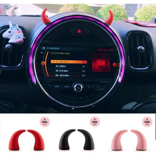 Car Air Outlet Direction Cute Devil Horns For MINI ONE COOPER S F54 F55 F56 F60 R55 R56 R60 R61 Dashboard 3D Ornaments Accessory