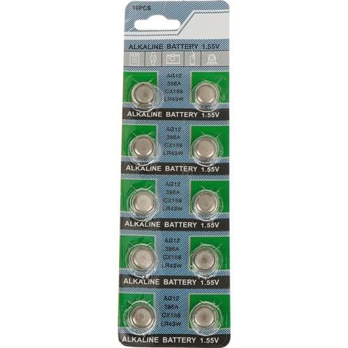 10PCS/set Batteries AG12 LR43 L1142 SR43 386A Watch Camera Coin Button Cell Lithium 1.55V Battery