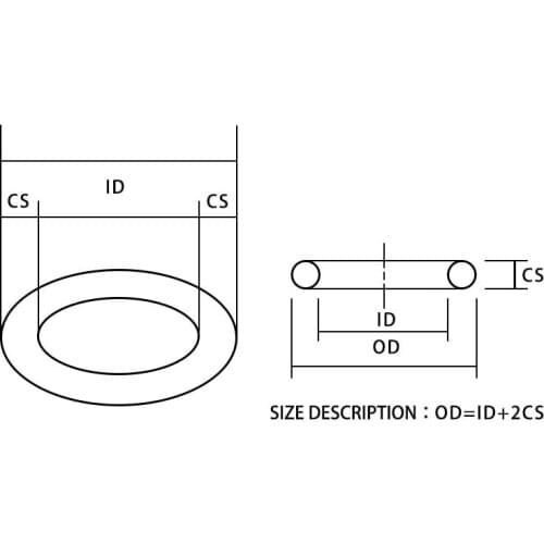 White Silicon Ring Silicone/VMQ Oring 3.1mm Thickness OD54/55/60/65/70/75/80/85/90/95/100mm Rubber O Ring Seal Oil Gasket Washer