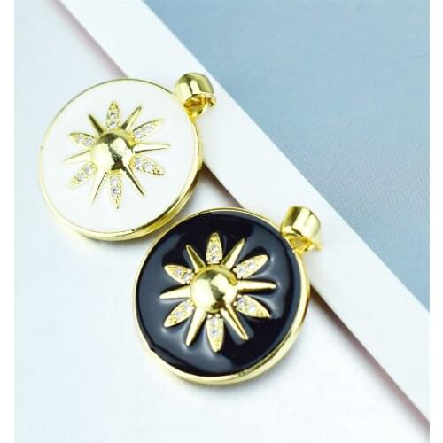 White/Black Double Star Crystal Rhinestone Choker Necklace Gold Color Chain Charm Pendant for Women Zircon Statement Jewelry