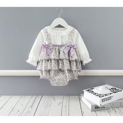 Infant Newborn Floral Girls Bodysuit Spring One-pieces Baby Jumpsuits Cotton Baby Girl Clothes Outfits