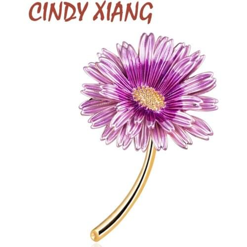 CINDY XIANG Enamel Daisy Pins Summer Fashion Brooch Women and Men Unisex Brooches Sunflower Accessories 3 Colors Choose New 2019