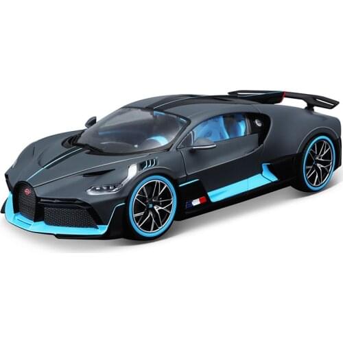 Burago 1:18 Simulation alloy sports car model toy For Bugatti Divo with Steering wheel control front wheel steering with Box