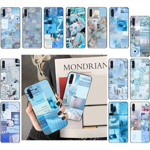 Blue Aesthetics songs lyrics Art Phone Case For Samsung A71 A41 A21 A31 A50 A70 A11 A12 A32 M31 A02 A51 A52 A72
