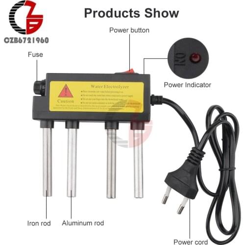 Household Electrolyzer Electrolysis Water Tools Water Purity Level Meter PH Test Tool Water Quality Tester 220V with 70cm Cable