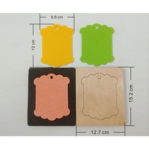 Label Shape Wooden Cutting Dies Stencils Handcrafts Wood Mold for DIY Scrapbooking Decorative Embossing Paper Card Crafts