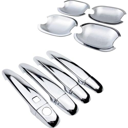 Chrome Car Outer Door Handle Cover Bowl Protection Sticker for Toyota Highlander Avalon Camry Sienna Tacoma 4 Runner GS300 350